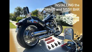 Harley Davidson How To Install Docking Hardware Kit and Sissy Bar for FATBOY 2023