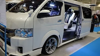 (4K)FEEL TOYOTA HIACE V RAVE8LTD modified ハイエースカスタム - 大阪モーターショー2015