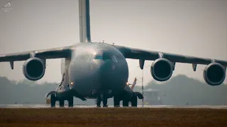 Indian Air Force C-17 Globemaster III UPLCOSE TAKEOFF 4K[UHD]