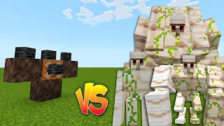 Wither Storm vs All Iron Golems in Minecraft