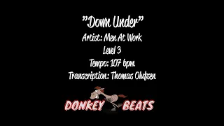 Down Under - Men At Work - Drum Score