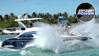 Yachts Run Haulover Waves Gauntlet / ZIPZAPPOWER HAULOVER BOATS