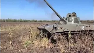 Боевая работа расчетов самоходных артиллерийских орудий 2С9 «Нона» подразделения Воздушно-дес. войск
