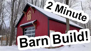 2 Minute Barn Build Time-Lapse