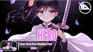 |[Nightcore]|→Hero←Lyrics (Cash Cash feat. Christina Perri Switching Vocals)