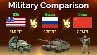 Military Comparison of USA vs Russia vs China | Who Will Win the World? | 3D Comparison