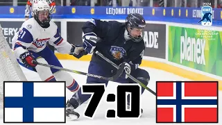 SUOMI VS NORJA JÄÄKIEKON U18 MM 2024