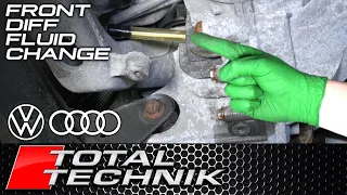 How to Change Front Diff Fluid - Audi, VW, Seat, Skoda, Porsche (VAG Group)