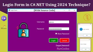 How to Create a Login Form in C#.NET using SQL Server Database and Visual Studio 2022? [Source Code]