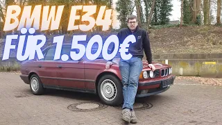 BMW E34 - 6Zylinder für 1500 Euro? Lohnt sich das? | Abholung + Bestandsaufnahme | E34 520i M20B20