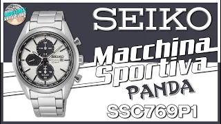 New Seiko Panda Chronograph! | Seiko Macchina Sportiva 100m Solar Quartz SSC769P1 Unbox & Review