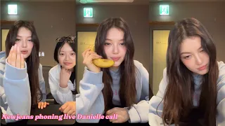 Newjeans phoning live 2024/02/15 (Engsub) Danielle call and Hanni