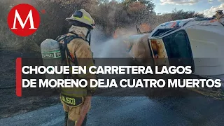 En Jalisco, choque de pipa deja 4 muertos en carretera Lagos de Moreno