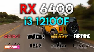RX 6400 + i3 12100F : Test in 8 Games