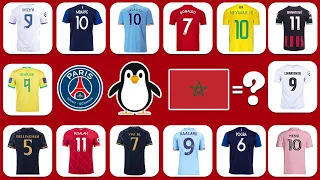 (FULL 57) Guess the SONG EMOJI and JERSEY and Flag of FOOTBALL Players | Neymar, Ronaldo, Messi