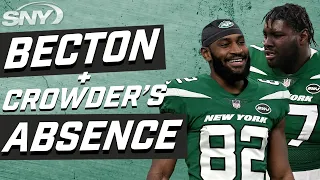 Breaking down Mekhi Becton's injury and Jamison Crowder's absence from Jets OTAs | Jets | SNY