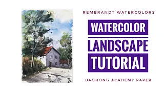 Watercolor Tutorial For Beginners - Limited Palette Landscape