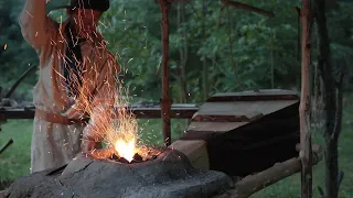 How To Melt Iron With Nothing But Wood, Leather, and Clay - Townsends Blacksmith Shop