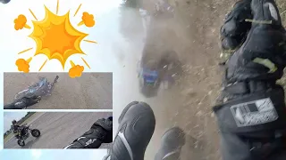Incidente in moto sulle PitBike 🏍💣 RAW supermoto pitbike crash on track 🧨