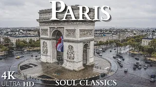 4K Paris  - With Relaxing Music Relieves Stress, Helps For Meditation, Deep Sleep As well As Calming