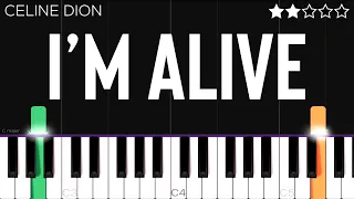 Celine Dion - I’m Alive | EASY Piano Tutorial