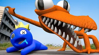 Rainbow Friends 2 | Team Superhero Takes on BLUE ZOMBIE Monster | 2D 3D Animation IRL