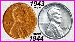 $1,700,000.00 PENNY NETS 8 MILLION! 1943 COPPER & 1944 STEEL CENTS! RARE ERROR COINS WORTH BIG MONEY