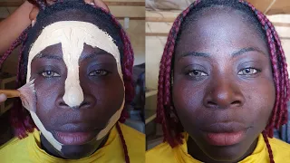 Hair And Makeup Transformation😱😱 Dark Skin Makeup Tutorial 🔥💉💉