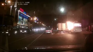 Момент взрыва автобуса в Воронеже