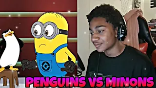 PENGUINS AND MINIONS | Skipper Vs Dave - Cartoon Beatbox Battles (By Verbalase) REACTION!!!!!!