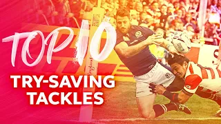 LAST-DITCH TACKLES 💥 Top Ten Try-Saving Tackles From Rugby World Cup 2015 🦸‍♂️