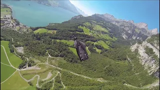 Raw Wingsuit flying over Barns in Switzerland 🇨🇭