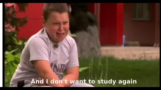 Ukraine boy cries about his exam grade which drops his average