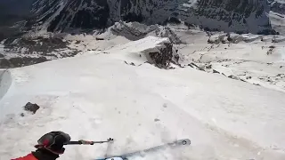 A Skier Falls: East Face of Maroon Peak