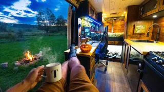 Cozy Vanlife Camping on Apple Orchard 🍁