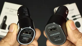 Samsung Super Fast Dual Car Chargers - 60 vs 40 Watts