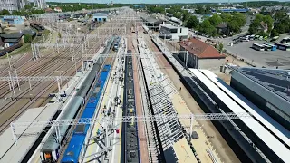 Poland / Railway station - Olsztyn Główny (Construction) 18/05/2024. 4K dji mini 3 pro