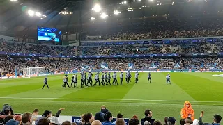 Man City vs Crvena Zvezda 3-1 (0-1) , first XI , teams walk out through the tunnel, Champions League