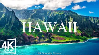 FLYING OVER HAWAII - Relaxing Music With Beautiful Natural Landscape - Videos 4K