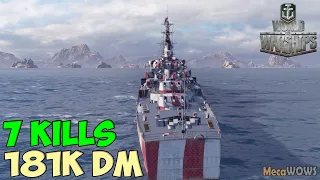 World of WarShips | Neptune | 7 KILLS | 181K Damage - Replay Gameplay 1080p 60 fps