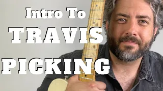 Intro To Travis Picking YT Live Guitar Lesson #guitarlesson #rockabilly