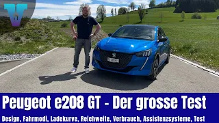 Peugeot e208 GT - Review, Test, Ladekurve, Reichweite, Verbrauch [Deutsch 4K] | Vision E Drive #98