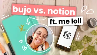 NOTION vs. BULLET JOURNALING?? || how i use both to plan out my life & notion tour 2021