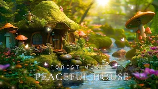 The Peace of The Moss House Next to The Stream🌳Enchanting Forest Music Heals mood, Relaxes, Sleeps