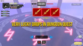 Very lucky drops in Dungeon Quest #DungeonQuest #Roblox