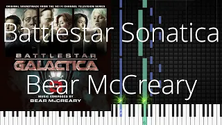 🎹 Battlestar Sonatica, Bear McCreary, Synthesia Piano Tutorial