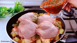 Chicken Leg Dinner in a Pan - It's so delicious that I cook it almost every day! Taste Cooking #31