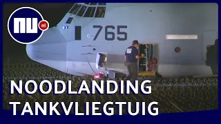 Tankvliegtuig moet noodlanding maken na botsing met straaljager | NU.nl