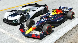 Red Bull F1 2022 vs Peugeot 9X8 Hypercar - Le Mans Circuit