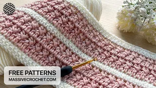 SUPER EASY & FAST Crochet Pattern for Beginners! ⚡️ 🥰 ABSOLUTELY AMAZING Crochet Stitch for Blanket